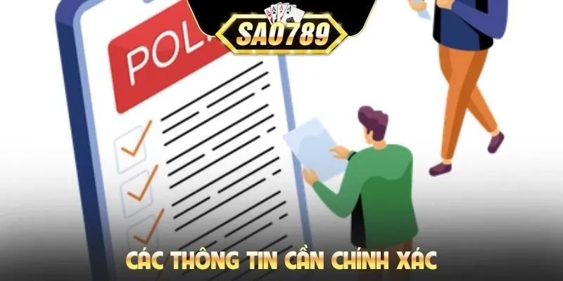 Các thông tin cần chính xác