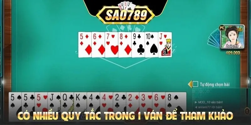 Có nhiều quy tắc trong 1 ván để tham khảo