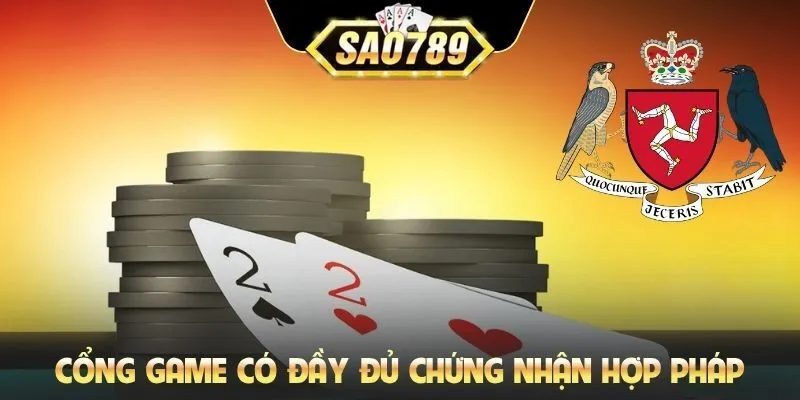 Cổng game có đầy đủ chứng nhận hợp pháp