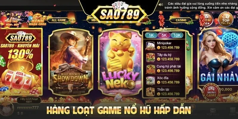 Hàng loạt game nổ hũ hấp dẫn