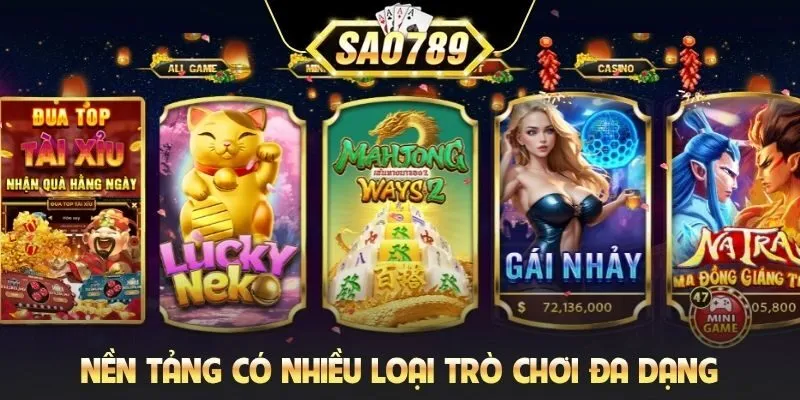 Nền tảng có nhiều loại trò chơi đa dạng