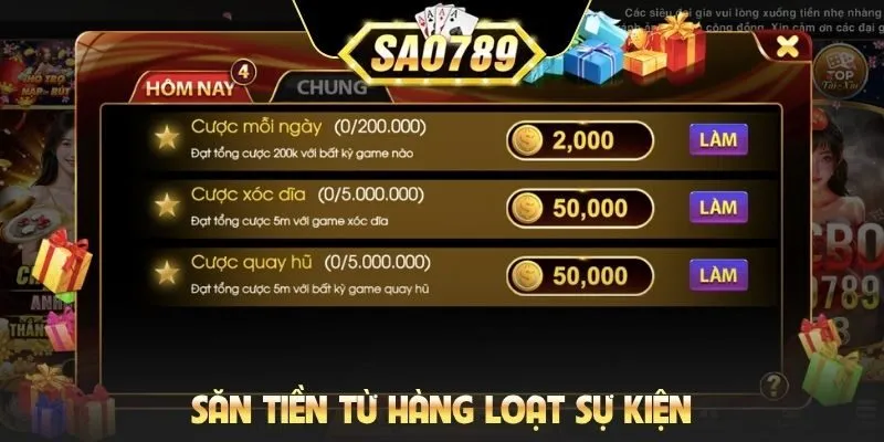 Săn tiền từ hàng loạt sự kiện