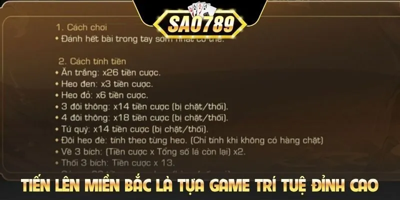 Tiến lên Miền Bắc là tựa game trí tuệ đỉnh cao